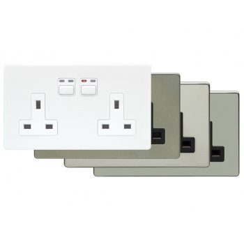 LightwaveRF Wireless Control 2 Gang 13A Power Socket JSJS LW270