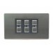 LightwaveRF Master 3 Gang 1 Way 210W Light Switch Dimmer LW430